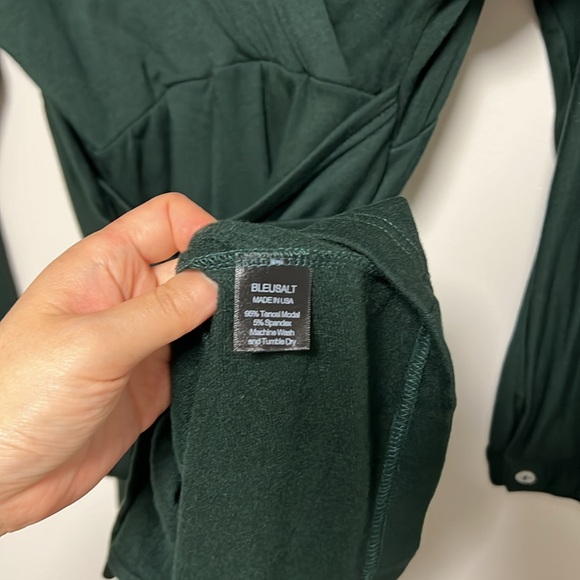Bleusalt forest green wrap dress size 2 worn once - Picture 3 of 6